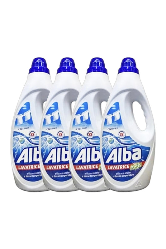 Detersivo Lavatrice Alba Classico, 1850ml, 33 Lavaggi, Confezione da 4 Flaconi