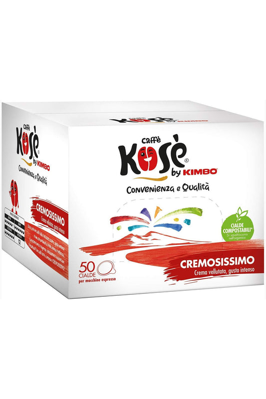 caffè Kosè Cremosissimo Cialde Compostabili* per macchine espresso 50 x 7 g