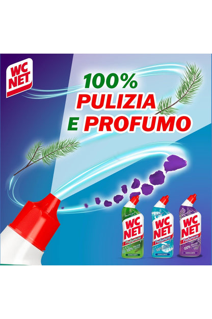 Wc Net - Profumoso Gel, Anticalcare e Igienizzante per WC, Fragranze Assortite, 700 ml x 12 Pezzi