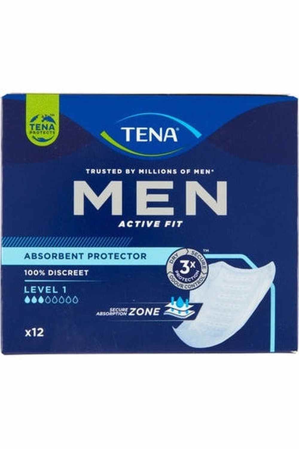 TENA Men Active Fit Level 1 12pz Assorbenti Uomo Incontinenza Leggera x 8 pz
