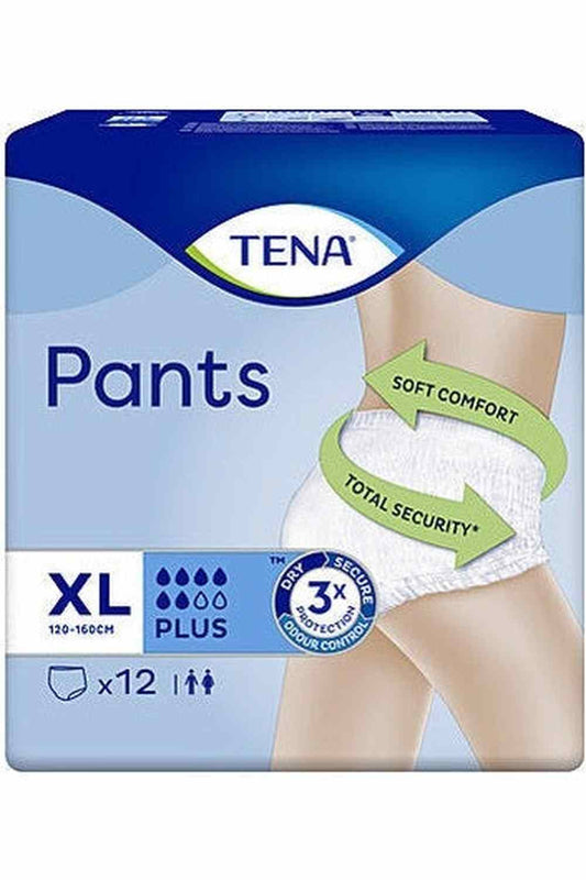 TENA Pants Plus XL 12pz Mutandine Assorbenti Incontinenza Adulto x 4pz