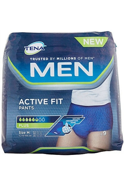 TENA Men Pants Plus Medium 9pz Mutandine Assorbenti Uomo Moderata x 2 pz
