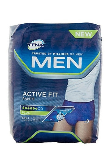 TENA Men Pants Plus Large 8pz Mutandine Assorbenti Uomo Moderata x 2 pz