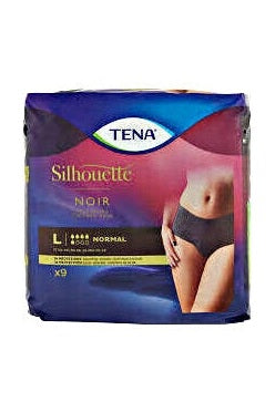 TENA Silhouette Noir Normal Large 10pz Mutandine Assorbenti Nere x 3 pz