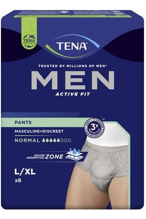 TENA Men Pants Normal L/XL 8pz Mutandine Assorbenti Uomo Leggera