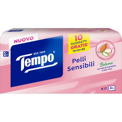 TEMPO FAZZOLETTI SENSIBILI BOX PZ.80 6 PZ