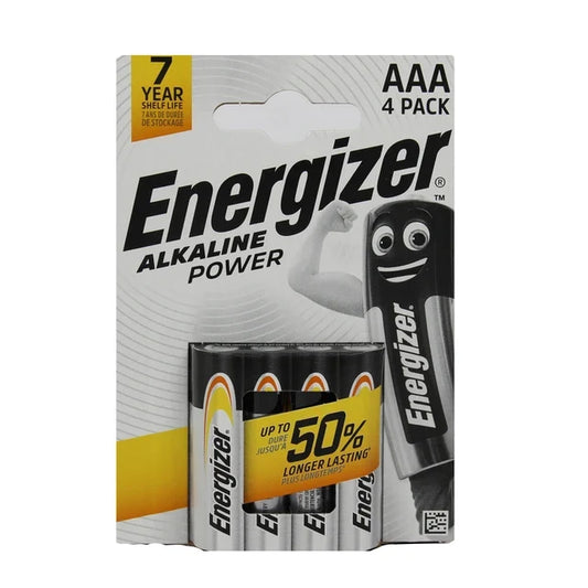 Energizer Power AAA Mini Stilo Batterie Alcaline 1.5V Blister 4 Pezzi x 6pz