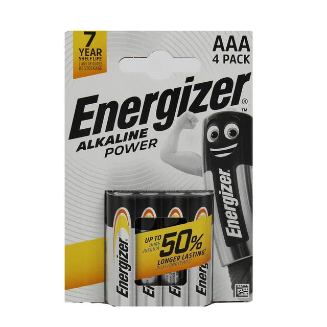 Energizer Power AAA Mini Stilo Batterie Alcaline 1.5V Blister 4 Pezzi x 6pz