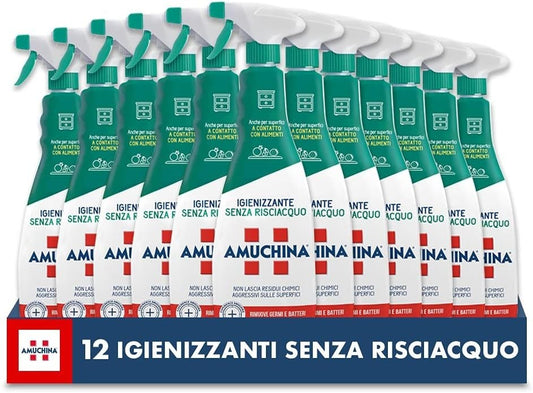 AMUCHINA SPRAY 750 ML IGIENIZZANTE SENZA RISCIACQUO 12 Pack