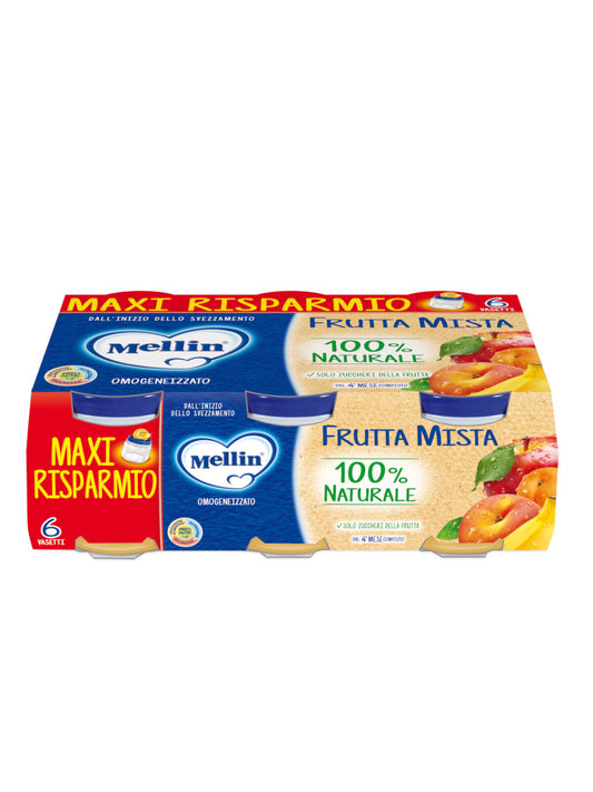 Mellin Omogeneizzato Frutta Mista 6x100g Neonati 6pz