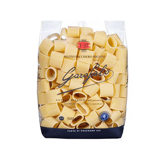 Garofalo Mezzo Pacchero Rigato 1-37 Pasta di Gragnano IGP 500 g 12pz