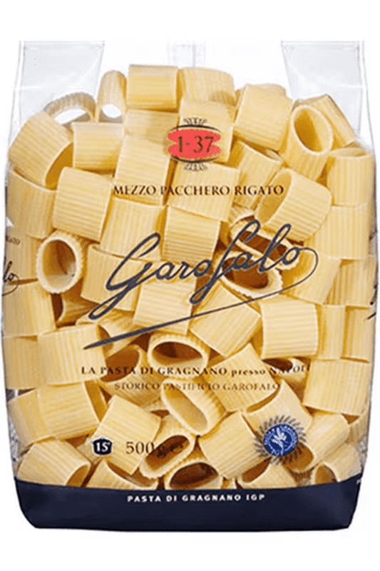 Garofalo Mezzo Pacchero Rigato 1-37 Pasta di Gragnano IGP 500 g 12pz