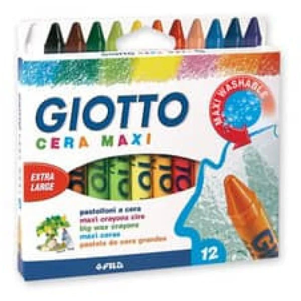 Pastelli a Cera Giotto Maxi 12 Pezzi
