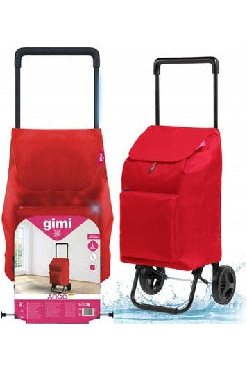 Gimi Carrello Argo Rosso Spesa Pieghevole