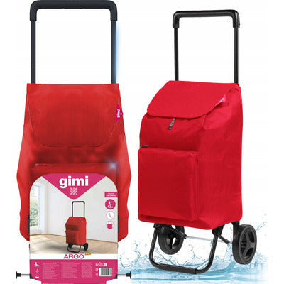 Gimi Carrello Argo Rosso Spesa Pieghevole