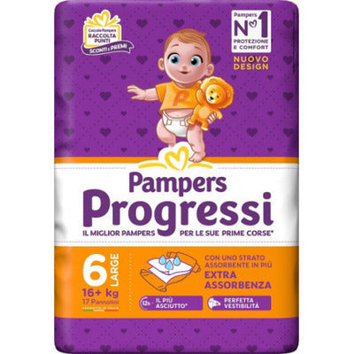 PAMPERS PROGRESSI EXTRALARGE PZ.17 6 PZ