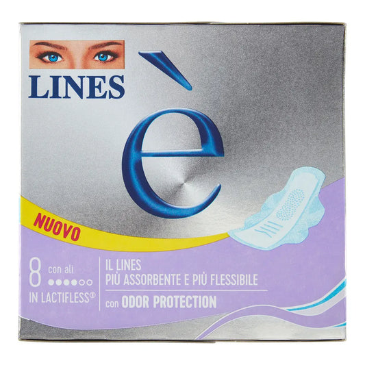 Lines  Assorbenti con Ali  Confezione da 8 Pezzi, 12pz