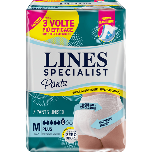 Lines Specialist Pants Plus Unisex Taglia M Confezione da 4