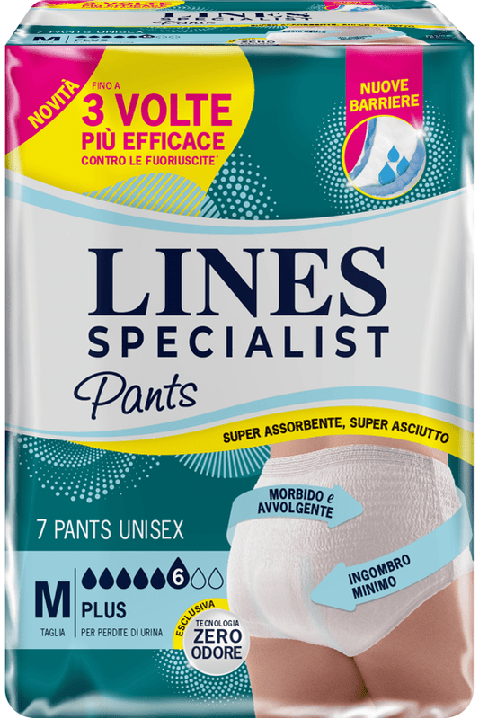 Lines Specialist Pants Plus Unisex Taglia M Confezione da 4