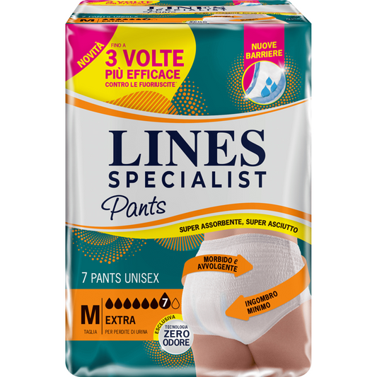 Lines Specialist Unisex Extra Pants M 7 Pezzi x4 Confezioni