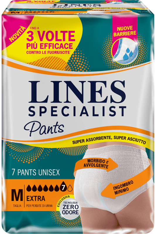 Lines Specialist Unisex Extra Pants M 7 Pezzi x4 Confezioni
