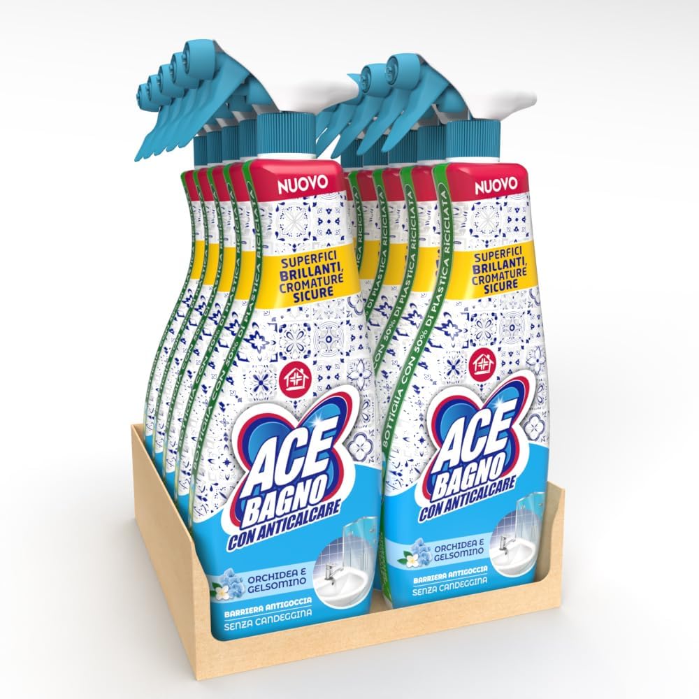 ACE Spray Bagno Anticalcare Senza Candeggina Orchidea e Gelsomino 600 ml 10pz