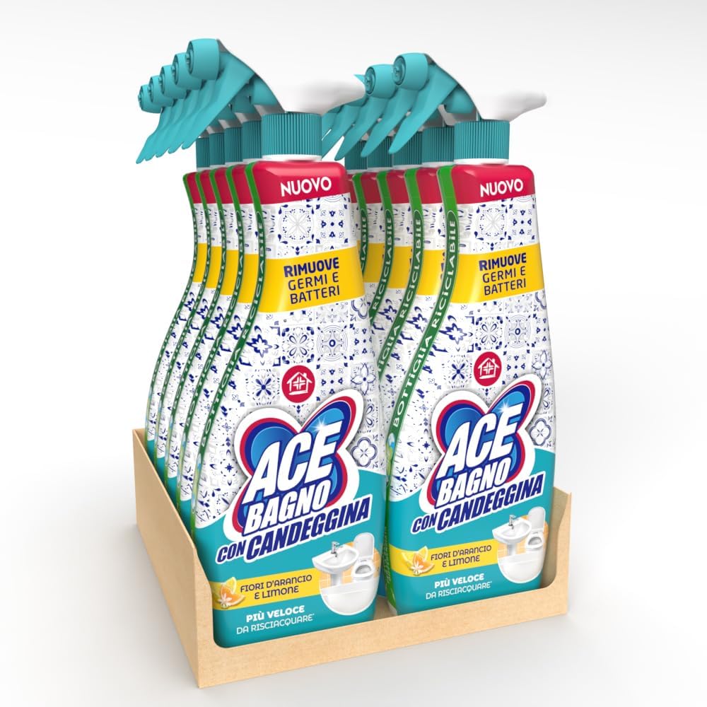 ACE Spray Bagno con Candeggina Fiori dArancio e Limone 600 ml 10pz