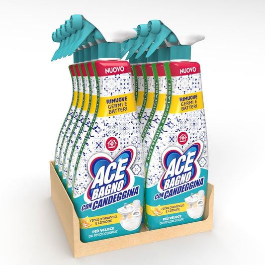 ACE Spray Bagno con Candeggina Fiori dArancio e Limone 600 ml 10pz