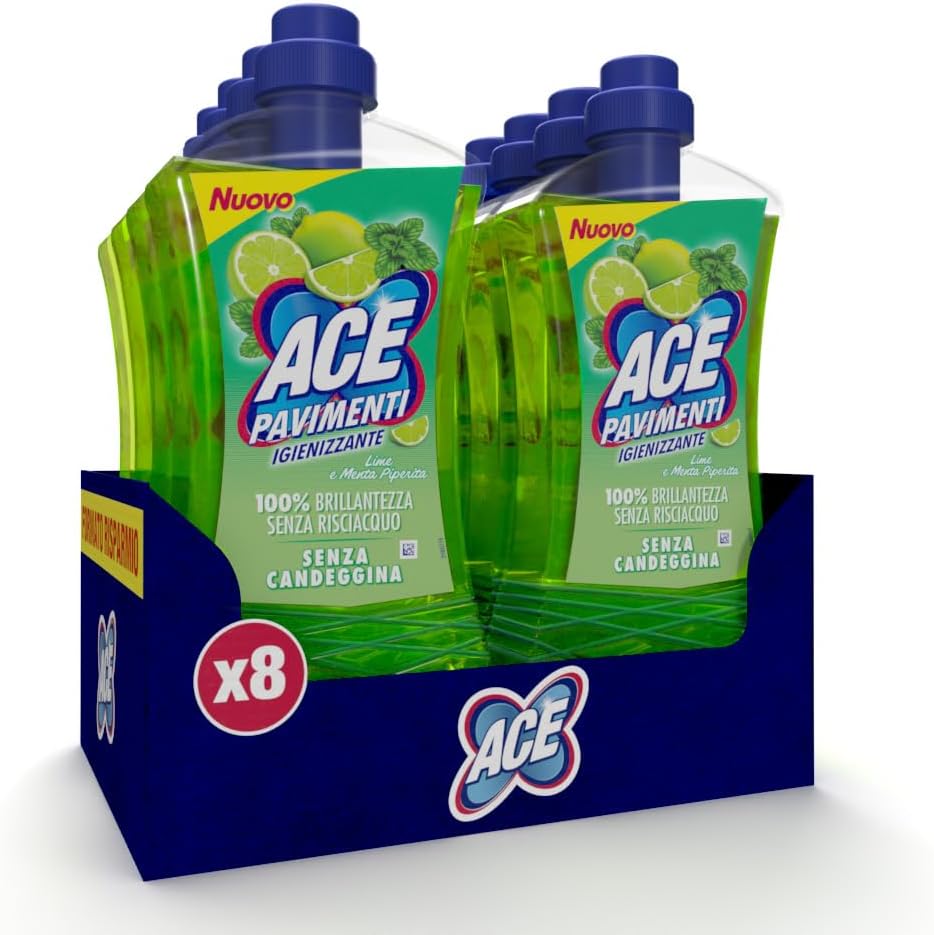 ACE Pavimenti Igienizzante Lime e Menta Piperita 1L 8pz