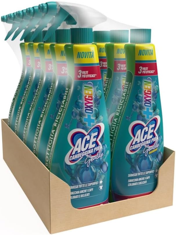 ACE Spray Gentile Candeggina Più Smacchiatore e Igienizzante 650 ml 10pz