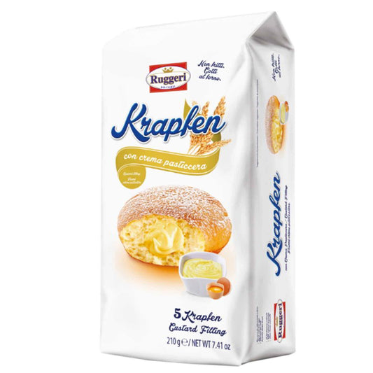 Krapfen Ruggeri 5pz Crema Bomboloni Soffici Colazione 12pz