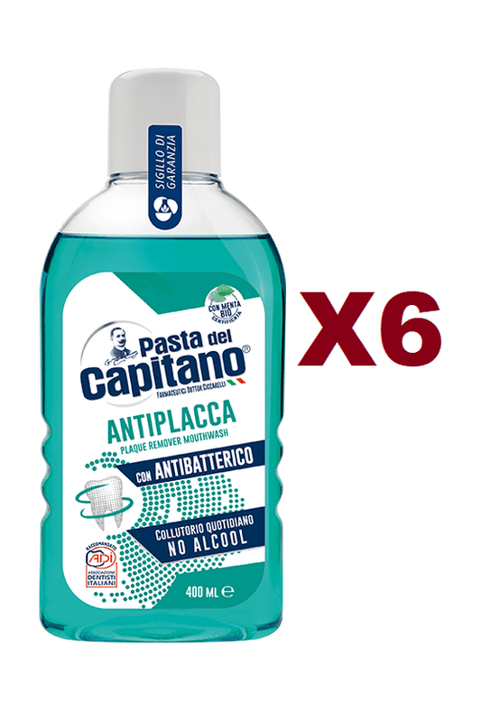 Collutorio Pasta del Capitano 400ml Verde Anti Placca 6pz