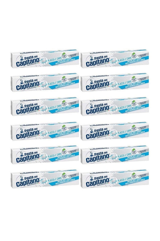 Dentifricio Pasta del Capitano 100ml Placca e Carie 12pz