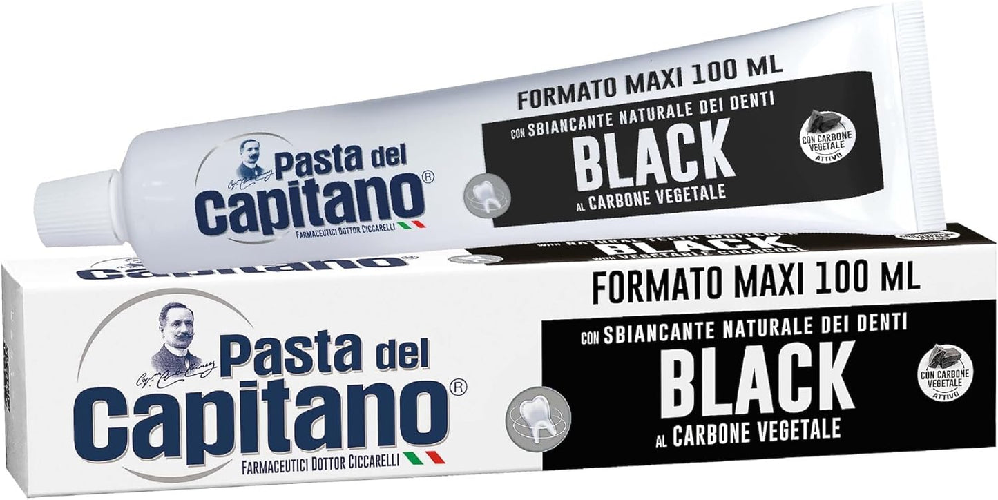 Dentifricio Pasta del Capitano 100ml Carbone 12pz