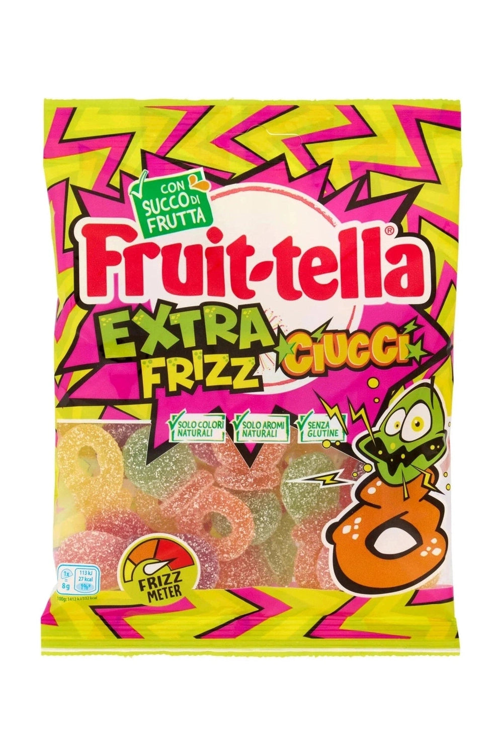Caramelle Fruittella Ciucci Extra Frizz Busta 90 g