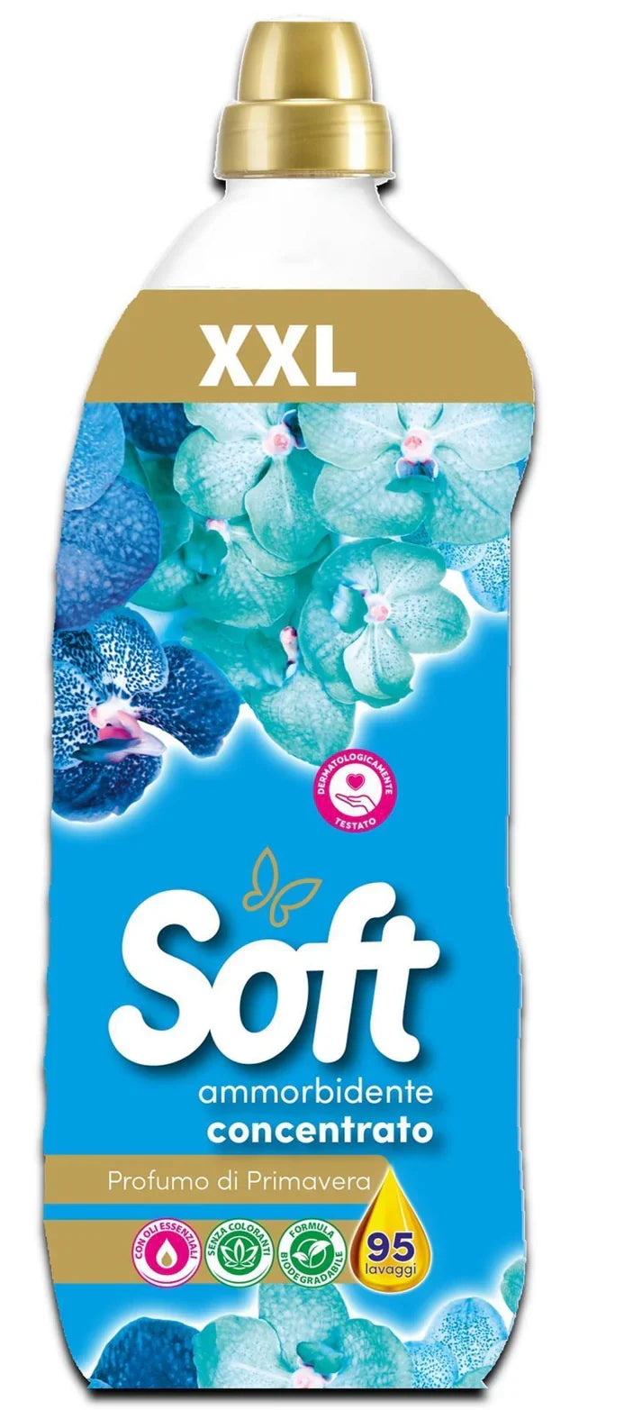 Soft Ammorbidente Concentrato 2L 95 Lavaggi Primavera Floreale Bucato x 6 pz