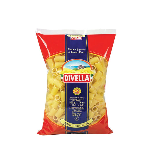 Divella Pasta di Semola  Mezzi Rigatoni, 500g 24pz