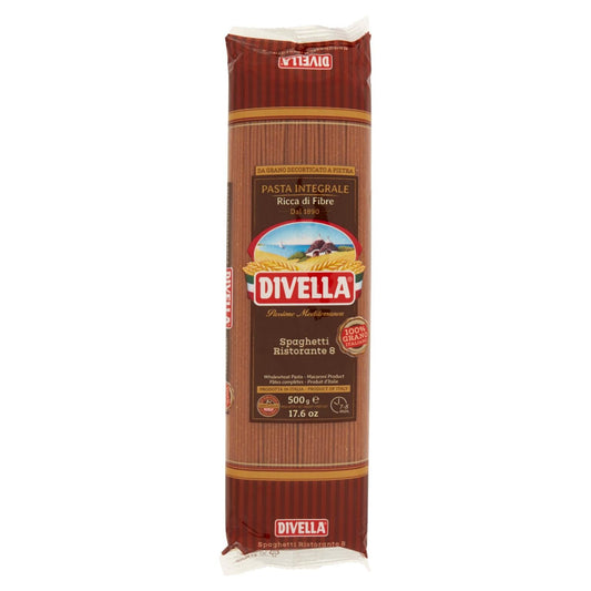 Divella Spaghetti Integrali 500g Pasta Grano Duro 12pz