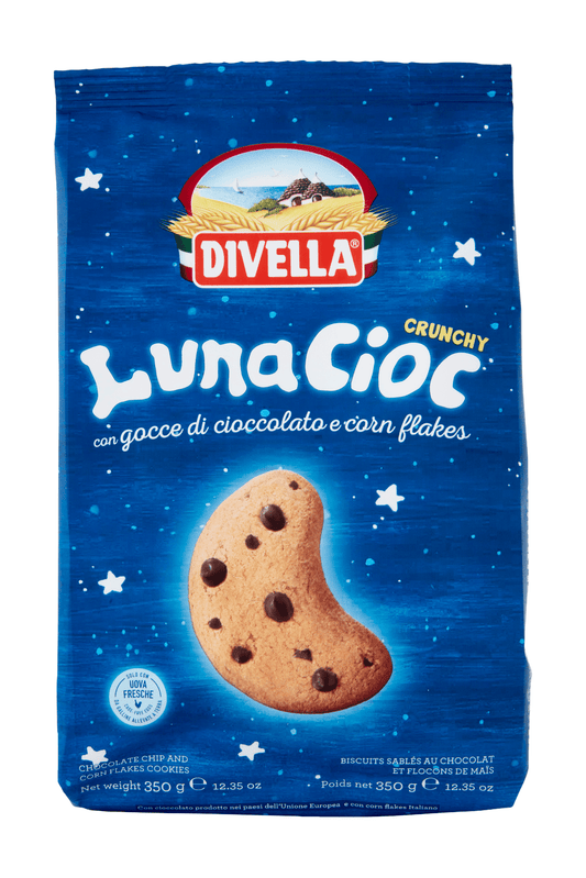 Divella Lunacioc 350g Biscotti Gocce Cioccolato 6pz