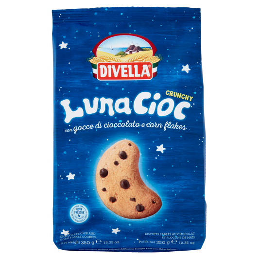 Divella Lunacioc 350g Biscotti Gocce Cioccolato 6pz