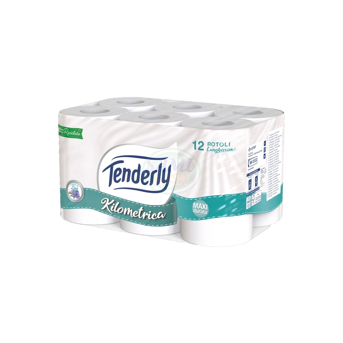 Carta Igienica Tenderly 4R Kilometrica Pack da 15 - Totale Rotoli 60