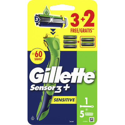 GILLETTE SENSOR 3 PLUS SENSIT.U&G X 5 6 PZ