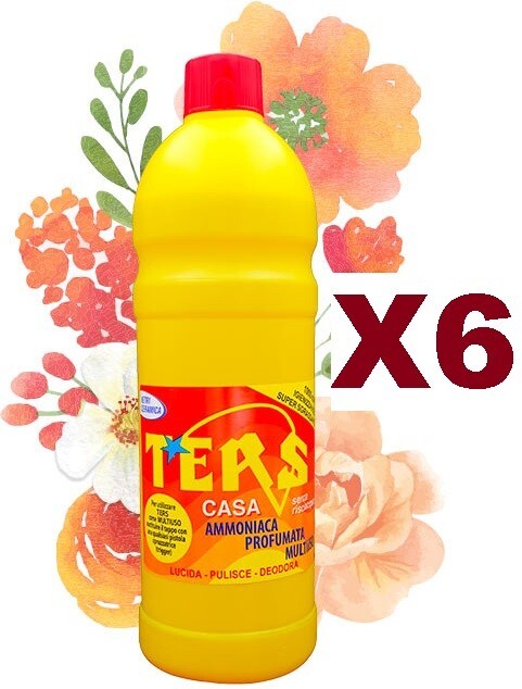 Ammoniaca Ters 1L Profumata Detergente Universale Superfici 6pz