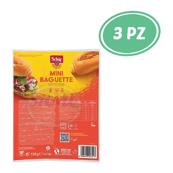 SCHAR GLUTEN FREE MINI BAGUETTE GR.150 3 PZ