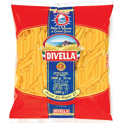 DIVELLA 027 PENNE ZITI RIGATE GR.1000 15 PZ.
