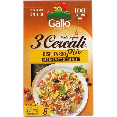 GALLO RISO 3 CEREALI GR.800 12 PZ.