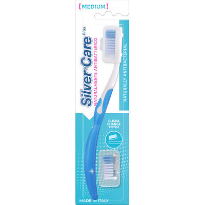 PIAVE SPAZZOLINO SILVER MEDIO+RICAMBIO 12 PZ