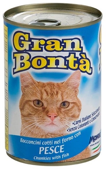 GRAN BONTA' 400G PESCE BOCCONCINI PER GATTO 24pz