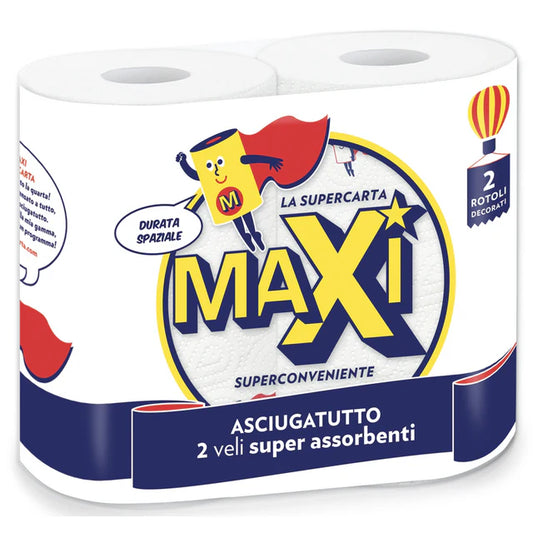 Asciugatutto Maxi 2 Rotoli Decorati 12pz