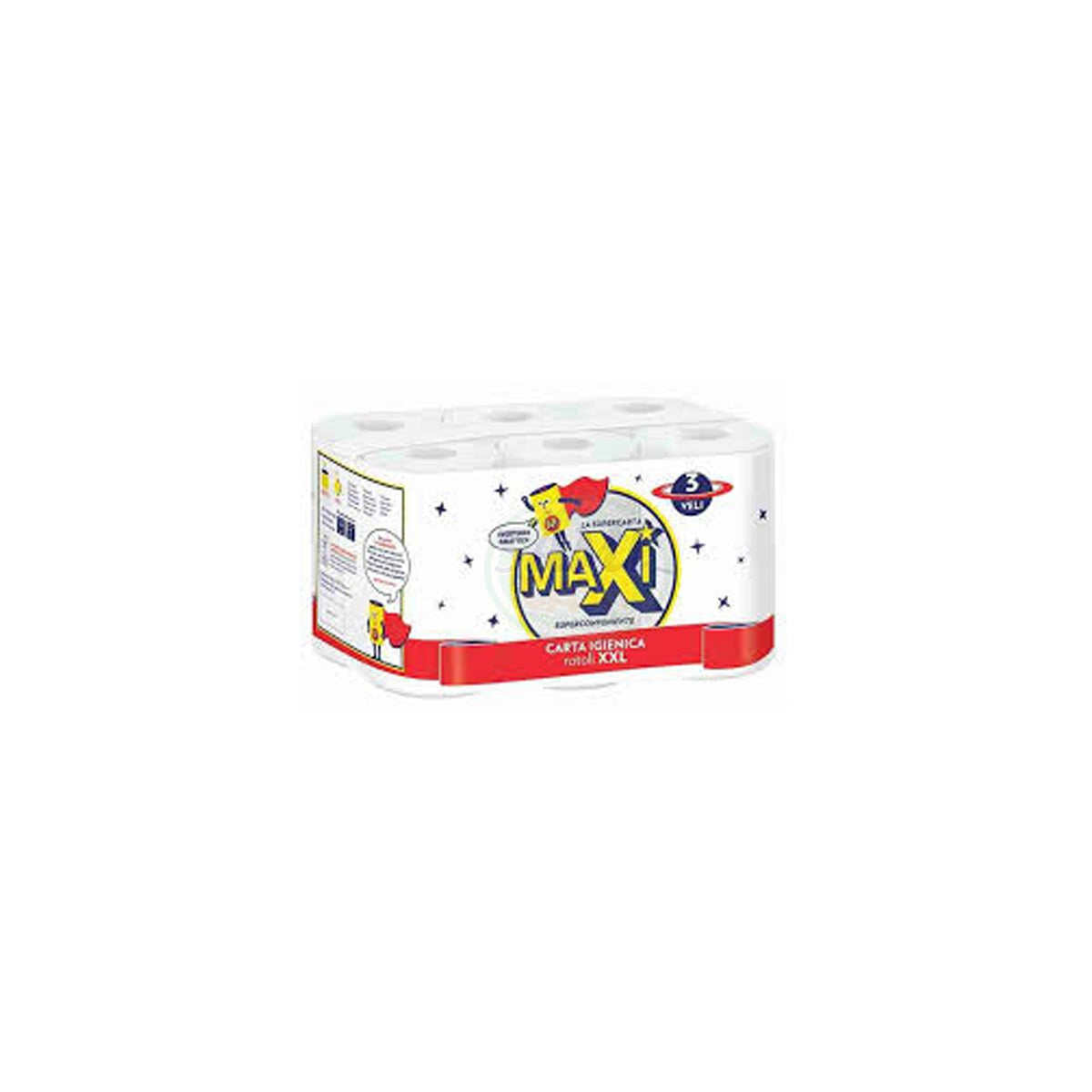 Carta Igienica Maxi 12Rot 3V XXL Pack da 4 - Totale Rotoli 48